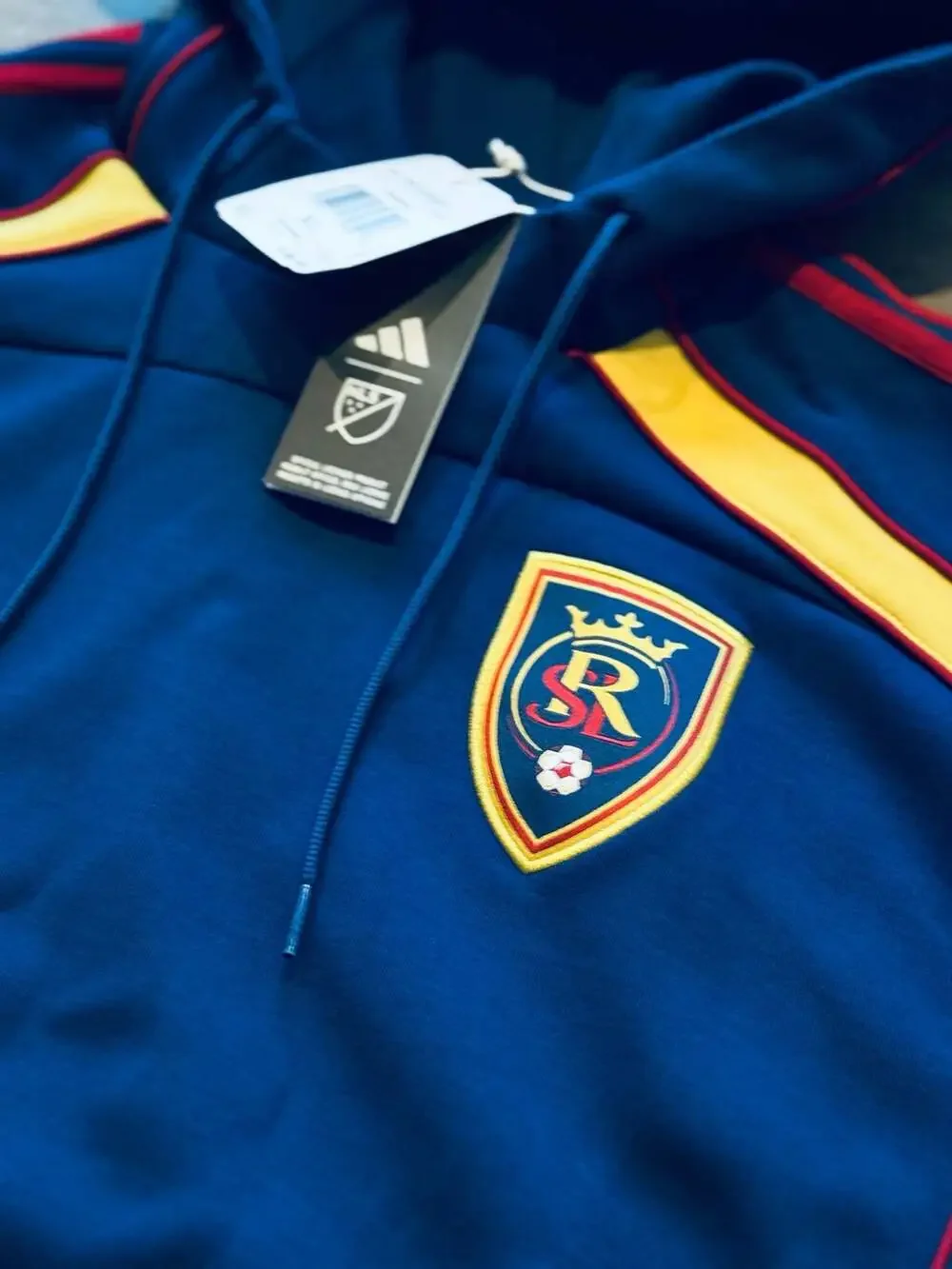 Adidas Real Salt Lake RSL MLS Travel Pullover Hoodie JE5549 New!!! Size XL Men